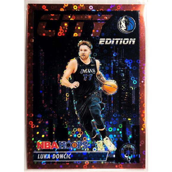 2023-24 NBA Hoops Premium Stock City Edition LUKA DONCIC #23 Red Disco 13/99 - Picture 1 of 2